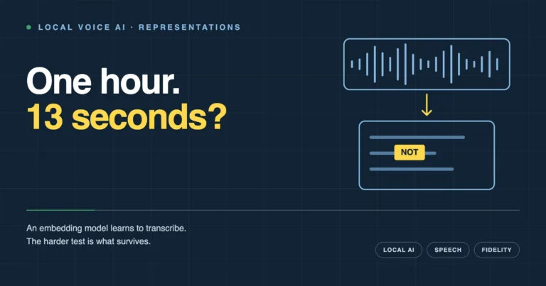 Navy Perit thumbnail: One hour. 13 seconds? A waveform becomes a transcript with the word NOT highlighted.